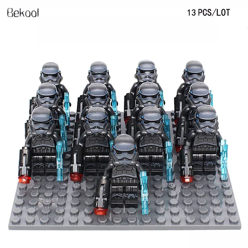 

13pcs/lot Star Wars Storm Shadow trooper sw603 with Blaster split Set 75079 Compatible sw188 building block mini toys kid gift