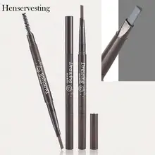 Стойкая длинная Водонепроницаемая двухголовая щетка Автоматическая карандаш для бровей
