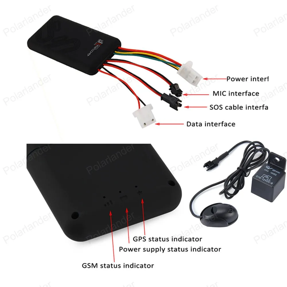 Remote Control GT06 Car GPS Tracker SMS GSM GPRS Vehicle Tracking Device Monitor Locator for