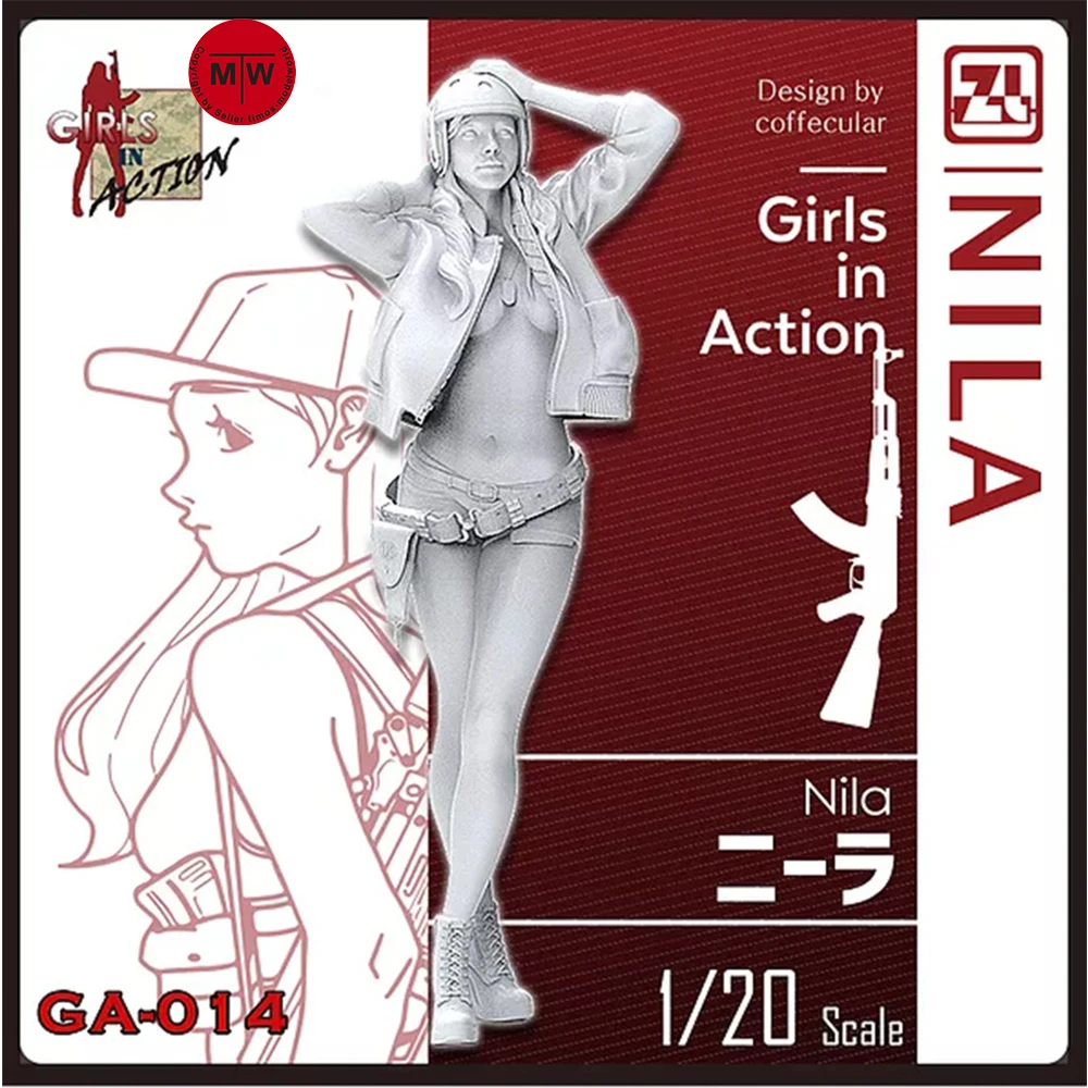 

ZLPLA Genuine 1/20 Scale Resin Figure Nila Girls in Action Assembly Model Kits Unpainted GA-014