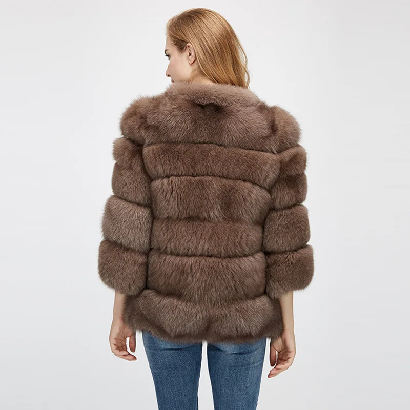 XS-4XL, большие размеры, зимний женский роскошный из искусственной лисы, пальто с мехом, теплая куртка с длинными рукавами, утолщенная верхняя одежда из искусственного лисьего меха, L1714