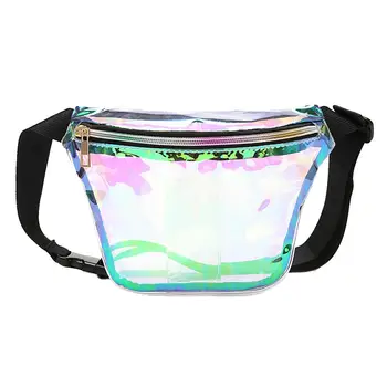

Women Clear Hologram Chest Waist Bag Crossbody Shoulder Pouch Fanny Pack