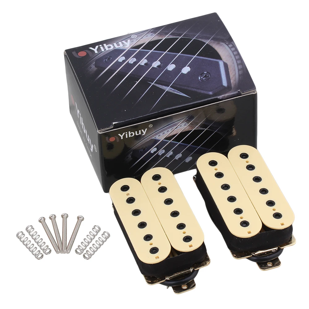 Yibuy электрогитара Мост Пикап Humbucker Double Coil Слоновой Кости Высокий Выход музыкальные инструменты гитара аксессуары