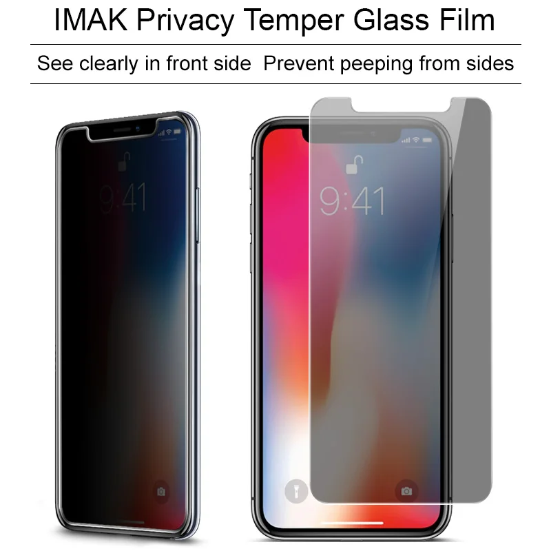 Закаленное стекло Imak Privacy для IPhone X антибликовое Защитное закаленное анти