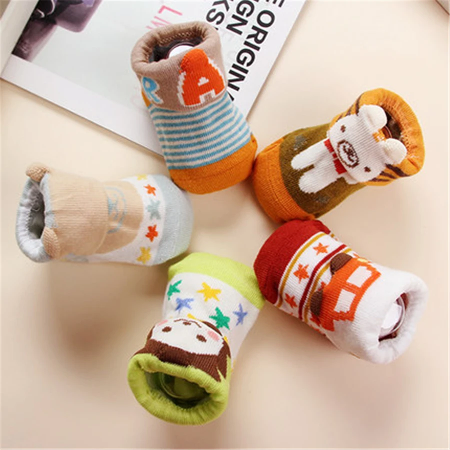 Lovely Cute Newborn Baby Socks Animal New Year Children's Socks 5 Pairs