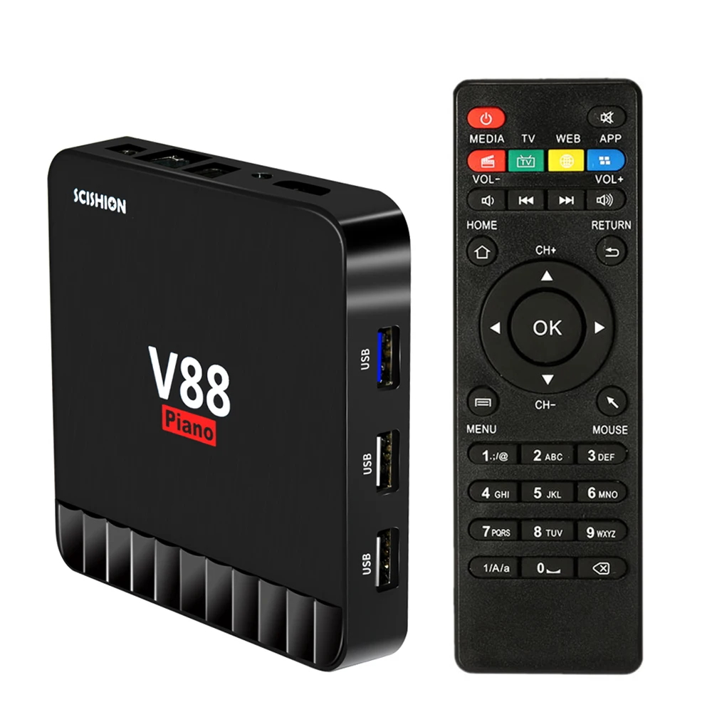 1 год IPTV в комплекте V88 пианино Android 7,1 IPTV Box 4/16GB Нидерланды испанско-португальский iptv Албания взрослых Португалия итальянской XXX