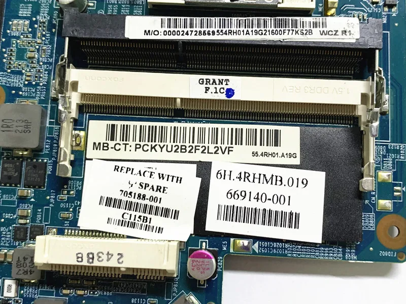 Для hp павильон DV6 DV6-6000 Материнская плата ноутбука 705188-001 аккумулятор большой емкости HD7690M видеокарта полностью протестирована