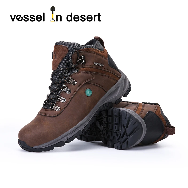 Mens Leather Walking High Top Hiking Waterproof Trainers Boots Shoes Size 5-11 K