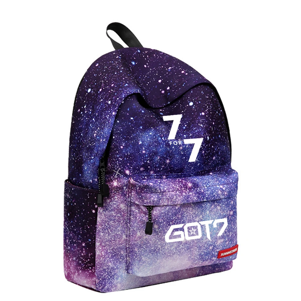 Got7 рюкзак альбом глаза на вас и 7For7 принт Для женщин Galaxy Star рюкзак детей школьные сумки ноутбук получил 7 вентиляторы аксессуары