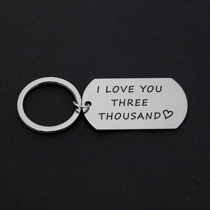 Dad Keychain Fathers Day Gifts I Love You Three Thousand Times Keyring Father Gifts From Daughter Charms Family Jewelry