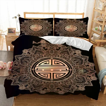 

Bohemia style bedding set Twin Full Queen King Sizes Duvet Cover set for comforter double Bedclothes polyester bed linens set