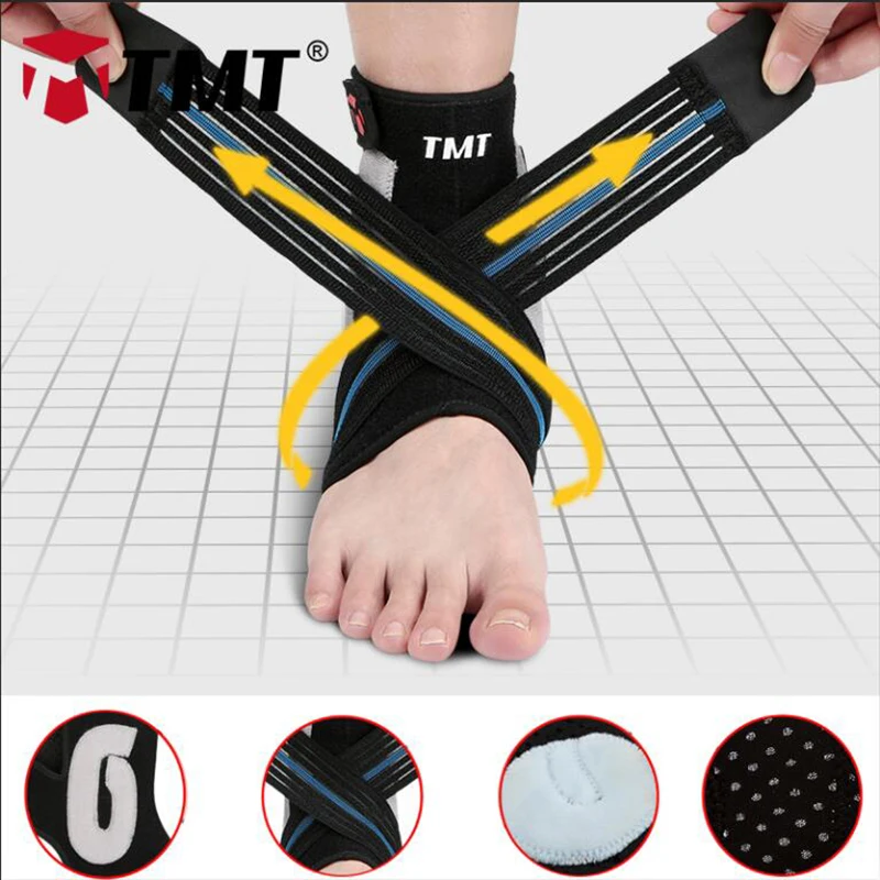 TMT Ankle Brace Basketball Badminton Anti Sprain Ankle Guard Elastic Support Football pression