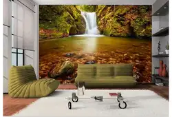 3D обои на заказ росписи красота нетканый 3 D установка стены Золотой водопад обои