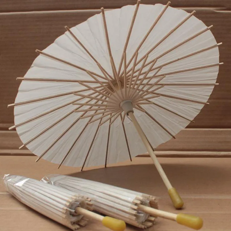 50pcs Radius 15cm Diamenter 30cm White Paper Umbrella Parasol Children Drawing Kinder Kindergarten Printing | Дом и сад