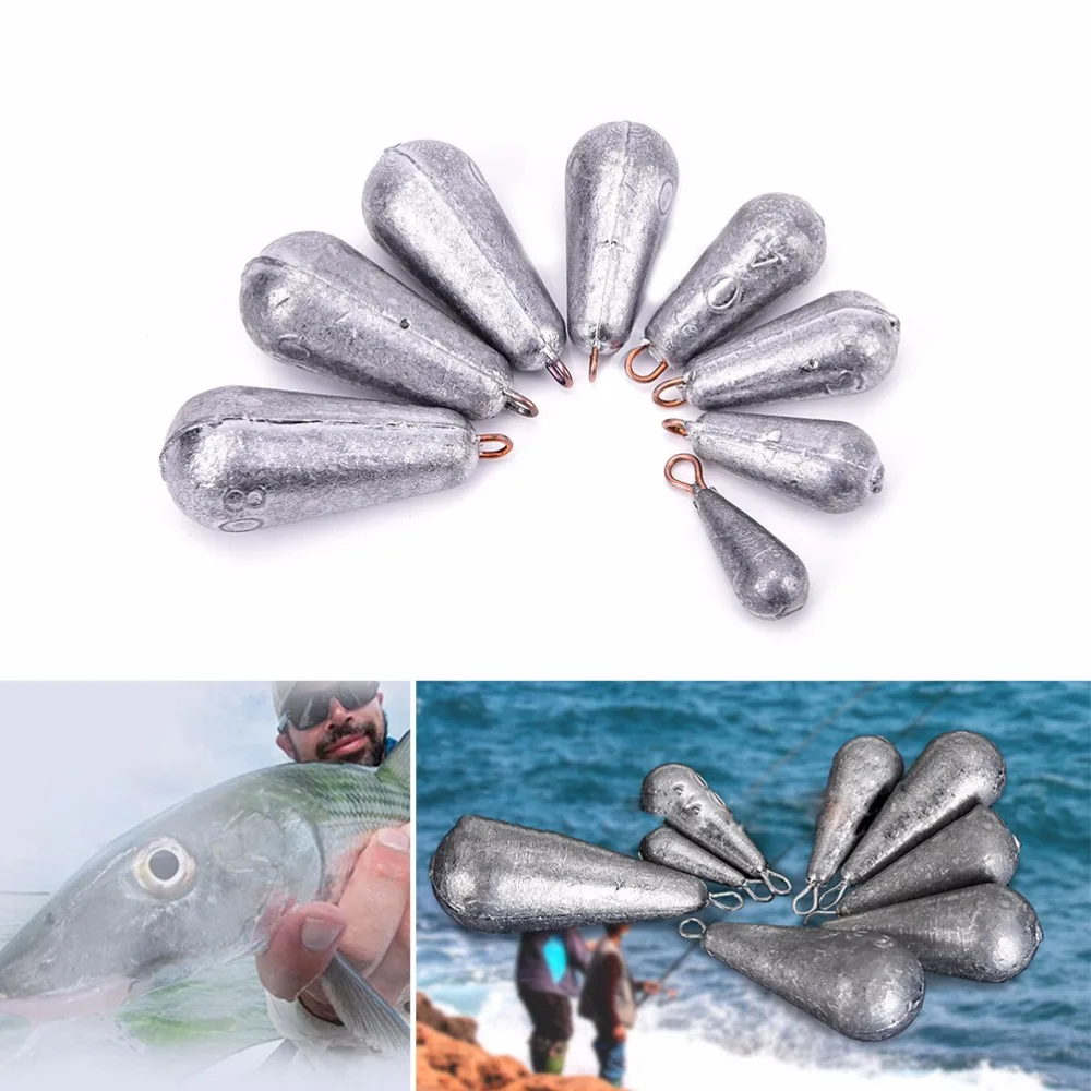 Fishing Lead Sinker Weights Bullet Sinker Weight River Lake Sea Boat