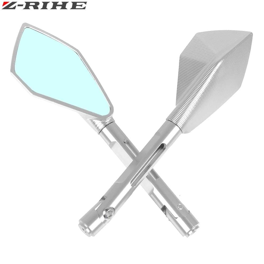 CNC Aluminum Side Mirrors Accessories Motorcycle Rearview Mirror For Honda CB300R CB650F NC700S/X/SA Hornet 900/CB900/919 - Цвет: SILVER