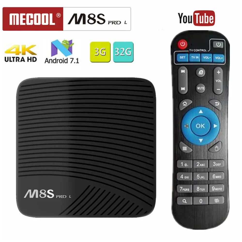 Mecool M8S PRO L 4K TV Box Amlogic S912 Cortex - A53 CPU Android 7.1 TV Box 3G 16G Bluetooth 4.1 + HS 4K / 3D H.265 Smart TV Box Mecool M8S PRO L 4K TV Box Amlogic S912 Cortex - A53 CPU Android 7.1 TV Box 3G 16G Bluetooth 4.1 + HS 4K / 3D H.265 Smart TV Box