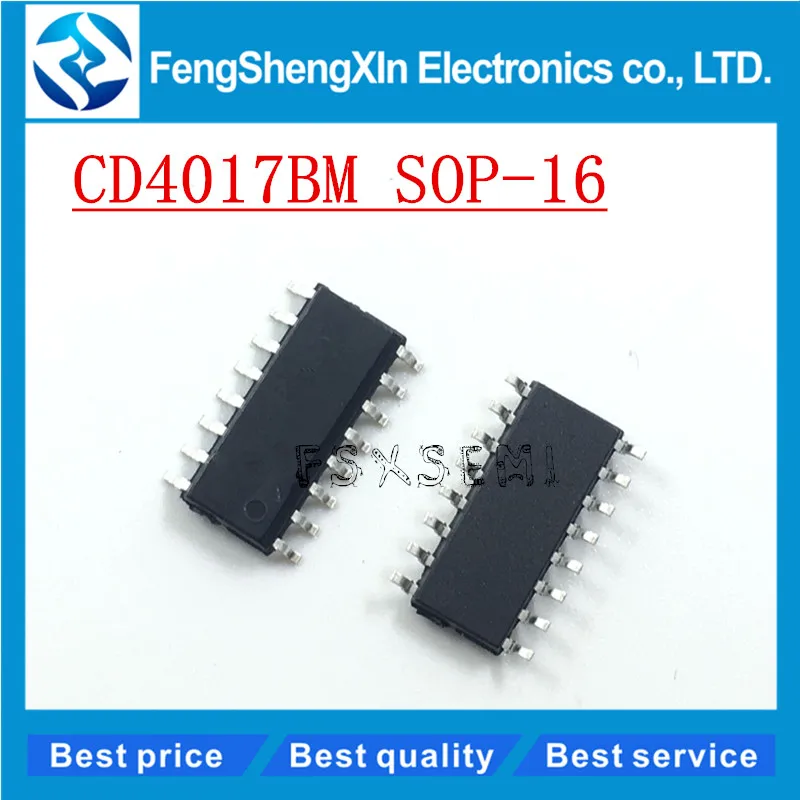 10pcs lot New CD4017BM HEF4017BT CD4017 SOP 16 CMOS COUNTER DIVIDERS IC