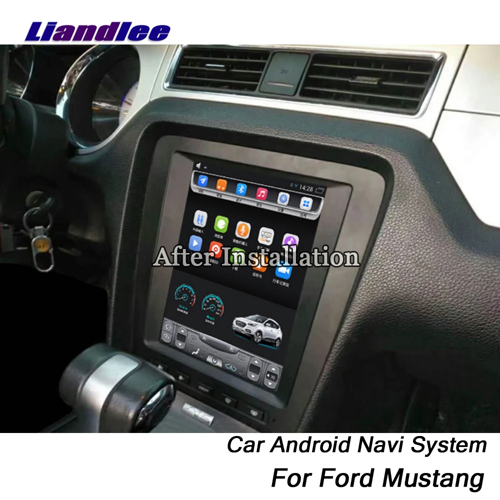 Liandlee автомобиль Android для Ford Mustang 2010~ Tesla стиль радио Carplay gps DAB+ Wifi Navi карта навигация Мультимедиа