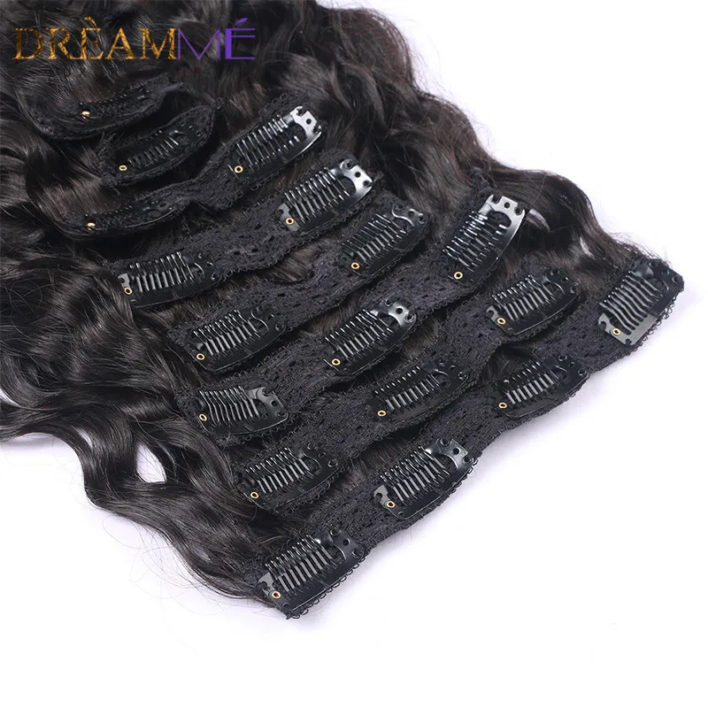 natural wave hair clip in human hair extensio (2)