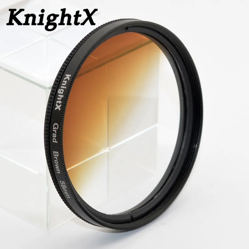 Цветной фильтр KnightX 24 49 мм 52 55 58 67 77 градиентный nd для объектива nikon canon sony eos фото dlsr