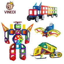 VINEDI Big Size Magnetic Designer Construction Set Model Building Toy Magnets Magnetic Blocks Educational Toys For