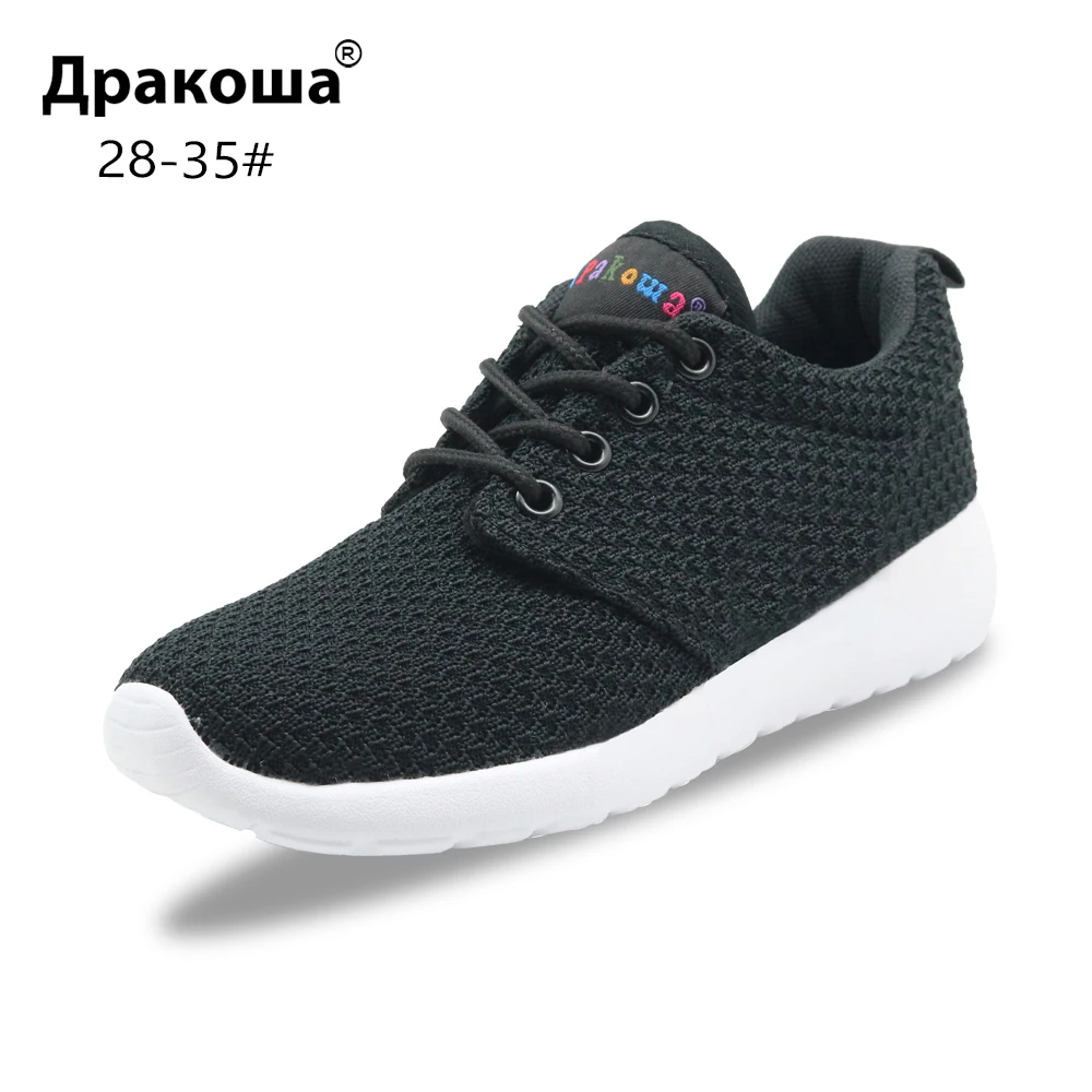 

Apakowa Spring Autumn Kid Boys Girls Sneakers Child Outdoor Soft Sole Slip-on Leisure Trainers Breathable Air Mesh Running Shoes