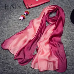 Зимний шарф для женщин взрослых лоскутное 2018 Топ Мода Новое поступление Haisum весна и леди новости длинный участок градиент цвета W017