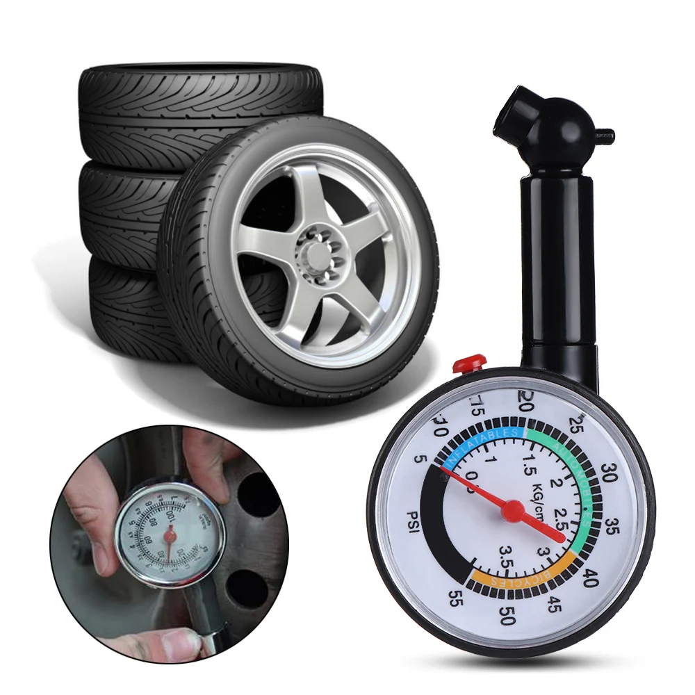 

1PC Useful Tire Air Pressure Gauge All Cars Bike Motorcycle Universal Dial Meter Vehicle Tester Repair Instrument Hand Tools
