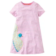 Baby Girl Dresses Birds Printed European and American Style Summer Hot Selling Children Clothes Toddler Dresses hot sell christmas blue nativity dress boutqiue baby girl hot style dresses