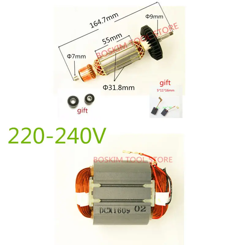 

Armature Rotor Stator for MAKITA 515613-9 518870-8 510107-9 9558NB 9556NB 9556HN 9558HN 9557NB 9557HN 9556HNG 9557PB 9558PB