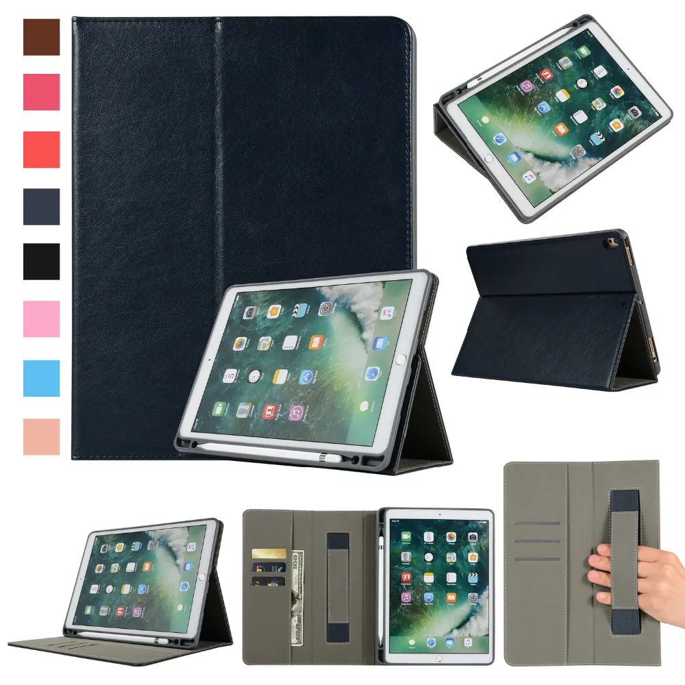 Чехол подставка из воловьей кожи для Apple iPad Pro 10 5 дюйма и прозрачная пленка|Чехлы