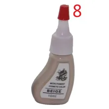 Бежевые цвета Профессиональные татуировки перманентный макияж Пигмент 10 мл/бутылка косметические чернила для татуировки краски бровей губ 5 шт