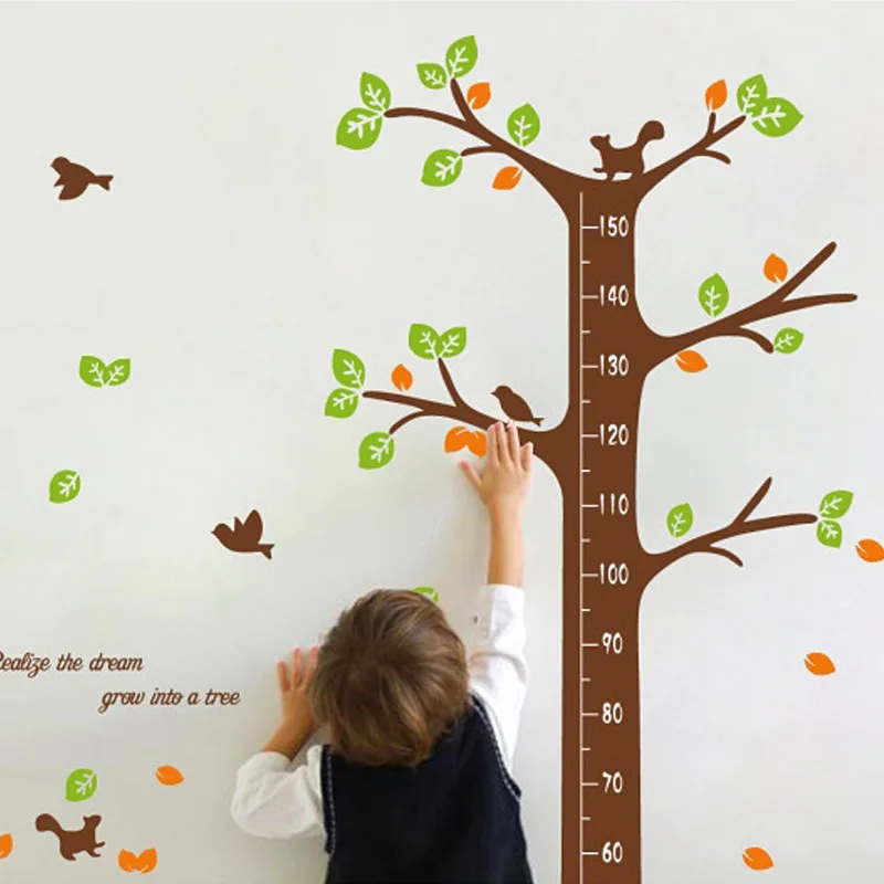 A tree child height stickers Removable Vinyl Decal Mural Wall Stickers