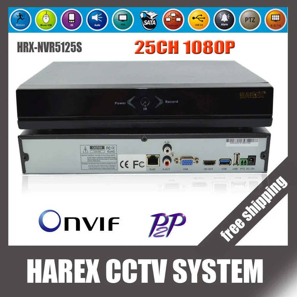 25Ch 1080 P/960 P/720 P Onvif P2P облачный мобильный монитор HDMI 1080P сетевой видеорегистратор HD1080P NVR для ip-камеры