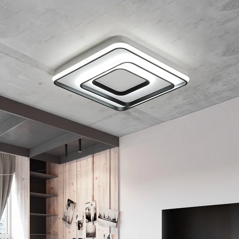 

LICAN Modern Led Ceiling Lights Living Room Bedroom Hallway lamp plafond avize AC85-265V Black/White Surface mount Ceiling Lamp