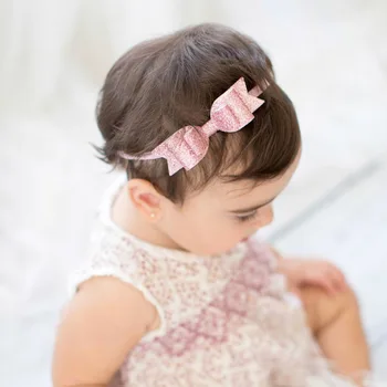 

240Pcs Baby Girl Glitter Bow Headband With Thin Headband Princess Headband