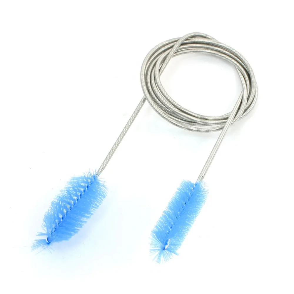 

Stainless Steel Aquarium Water Filter Pump Pipe Air Tube Hose Spring Cleaning Brush Flexible Double Ended Wash Drinking Tool