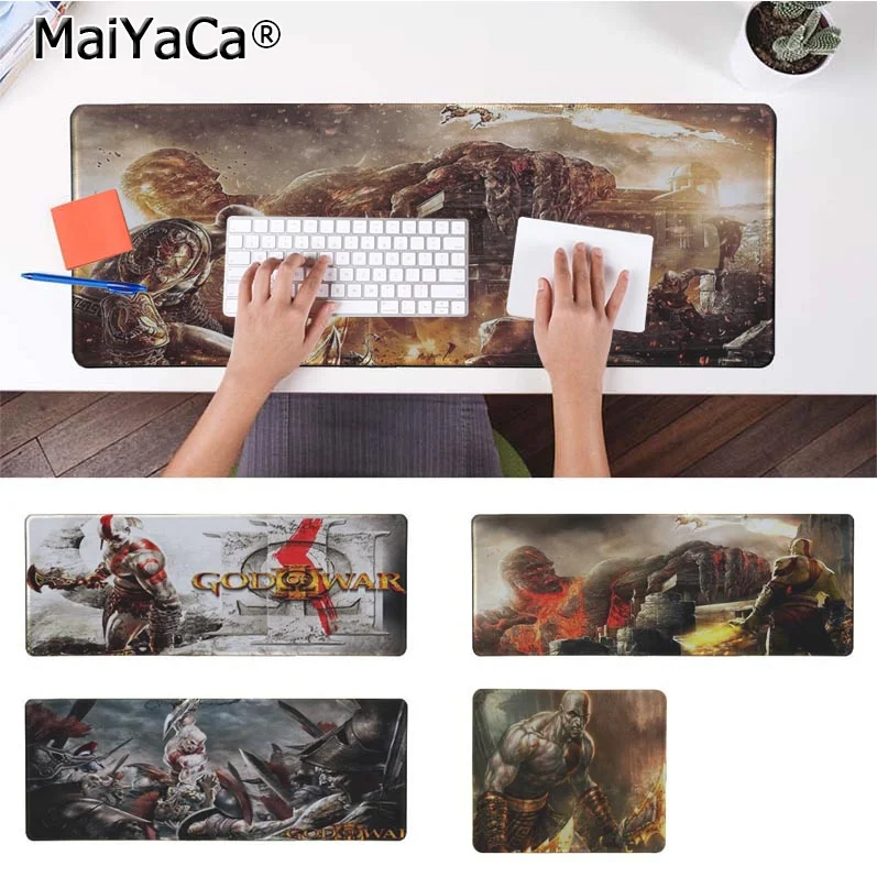 

MaiYaCa Your Own Mats God of War Silicone large/small Pad to Mouse Game Free Shipping Large Mouse Pad Keyboards Mat