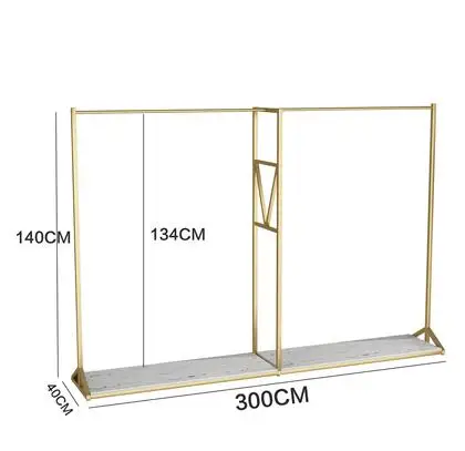 Золотая витрина для магазина одежды, напольная вешалка для детской одежды, полка для магазина женской одежды, дизайн украшения - Цвет: 01