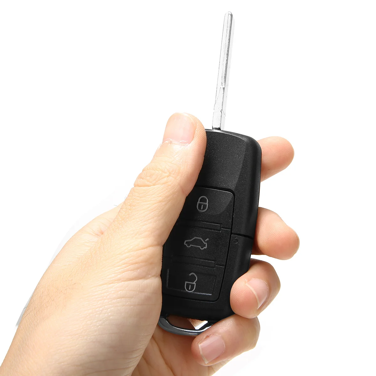 For Skoda OCTAVIA FABIA A61 3 Button Car Key Case Folding Flip Remote Key Fob Case with Key Blade Replacement