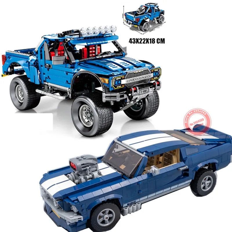 

New Technic Ford F-150 Raptor Pickup truck fit technic car Ford mustang building blocks bricks kid gift toy car set