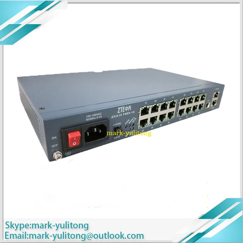 

ZTE ZXA10 F803-16 with 16 ports ethernet, reverse optical network GPON / EPON onu, metal shell