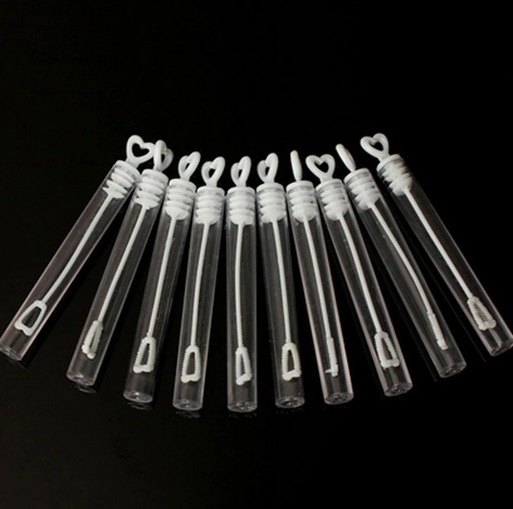 4Pcs/Lot Empty Bubble Soap Bottles Bubbles Maker Kids Outdoor Fun Bubble Blowing Toy Wedding Birthday Party Decoration White