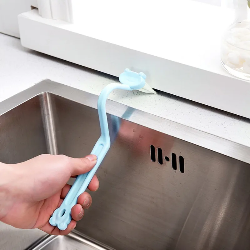 

1pcs Portable Useful Creative Frog V Type Plastic Toilet Cleaning Brush Bathroom Scrubber V-type Bent Cleaner Brush Gadgets