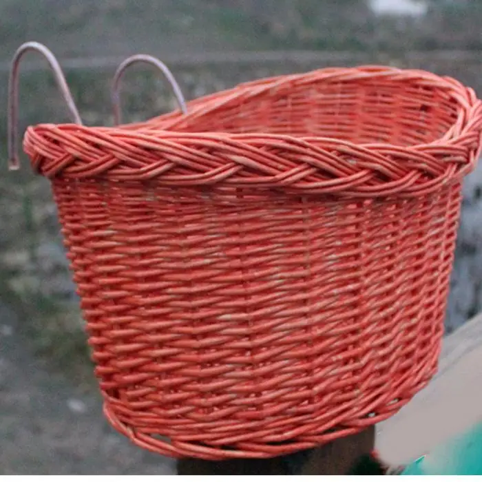 Горячая корзина для велосипеда передняя Ручка Бар ротанга Weaved велосипедная корзина для горного велосипеда MCK99
