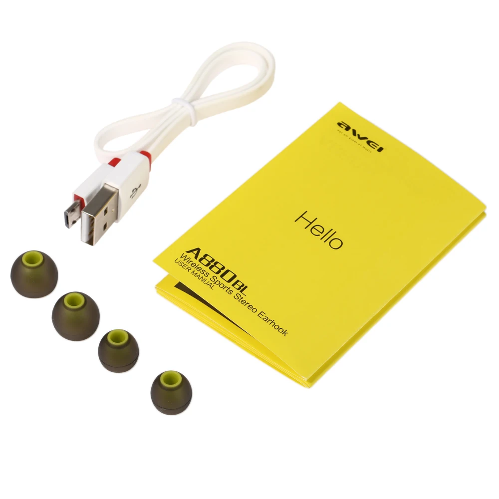 Awei A880BL беспроводные Bluetooth наушники NFC APT X HiFi CVC ушной крючок умные шумоподавление