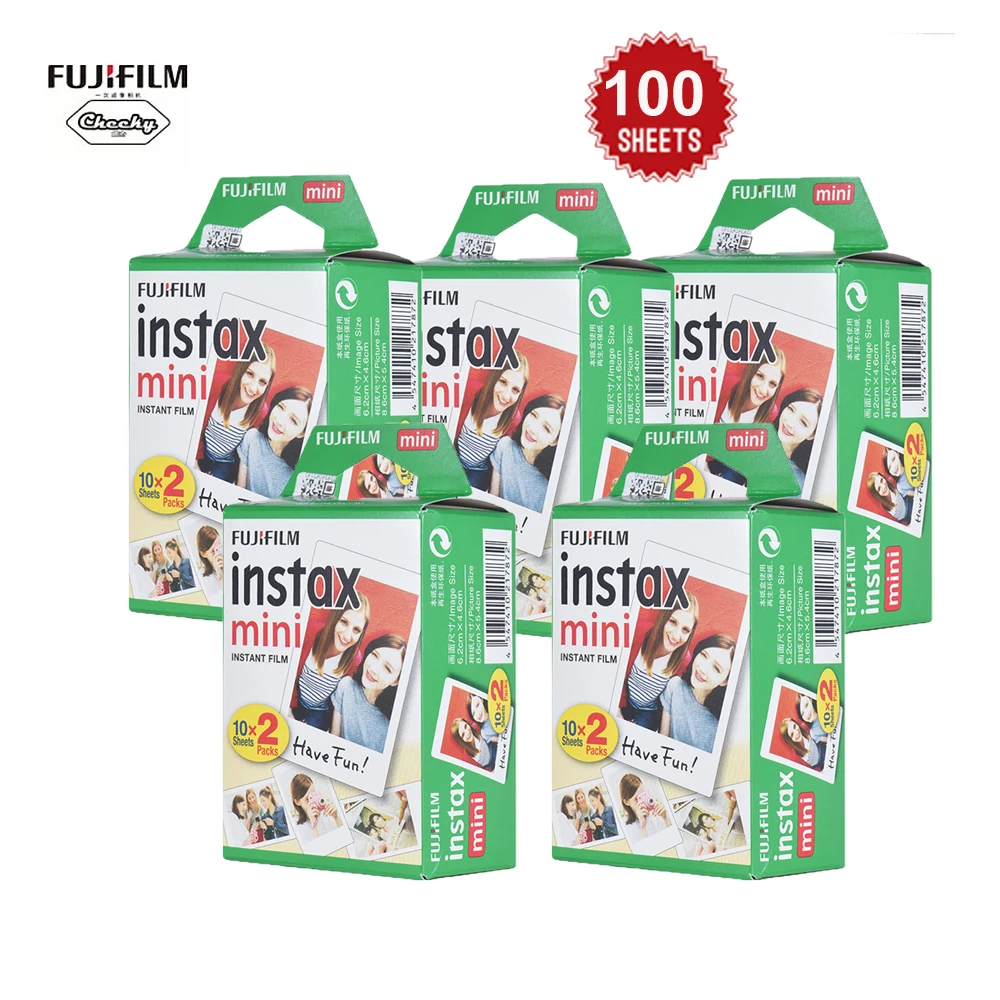 

Fujifilm Instax Mini 100 Sheets White Film Photo Paper Snapshot Album Instant Print for Fujifilm Instax Mini 8/Mini9/7s/25/90