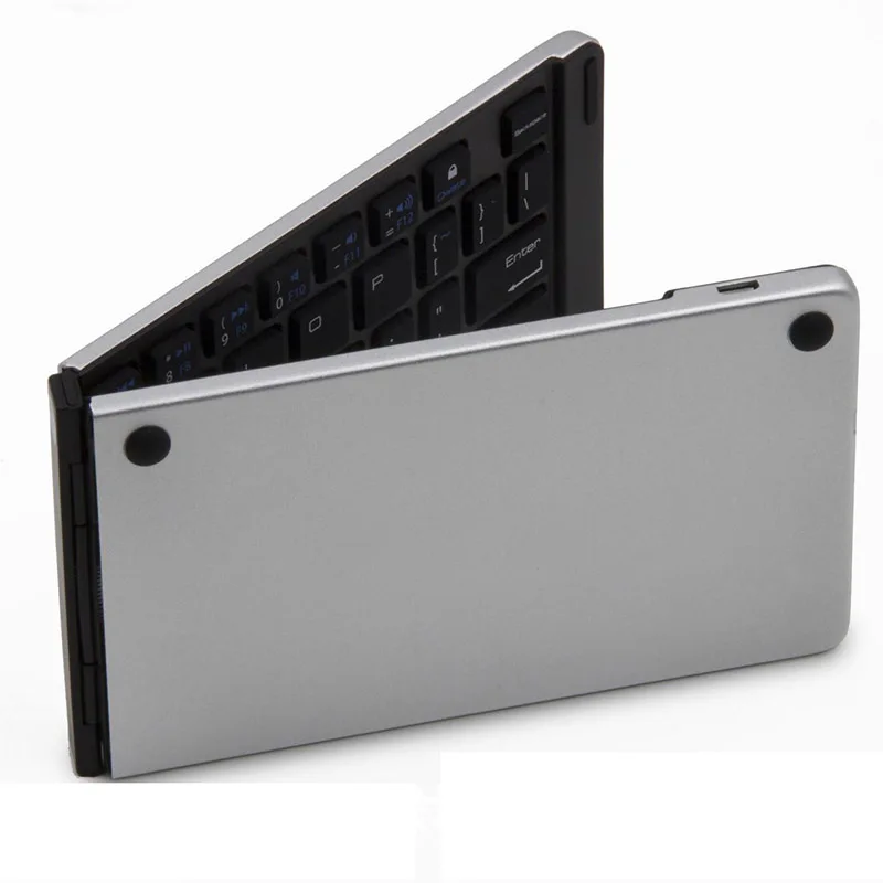 

Universal Mini Folding Metal Keyboard Bluetooth Wireless For iPhone Foldable Keyboards Bluetooth For Android Smart Phone Tablets