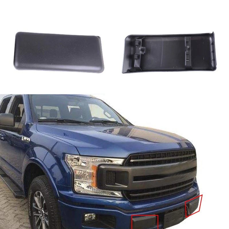 Set Front Bumper Guards Pads Car License Plate Bracket For Ford F150 09-14 License Plate Holder Mounting Bracket Black (20)